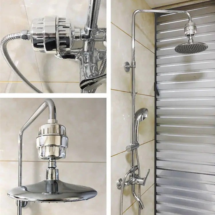 Bluejw High Output Universal Shower Filter - Silver Chrome - Multi-Stage Cartridge for Hair, Skin & Nails - Fast & Easy Replacement - Showerhead Filters - Image 3